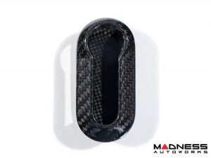 FIAT 500 Key Fob Cover - Carbon Fiber - Italian Flag Exposed
